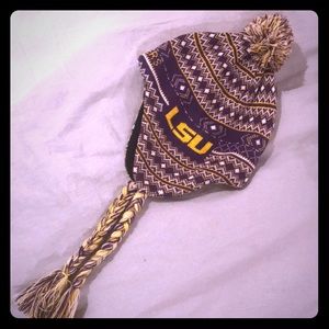 LSU ski beanie